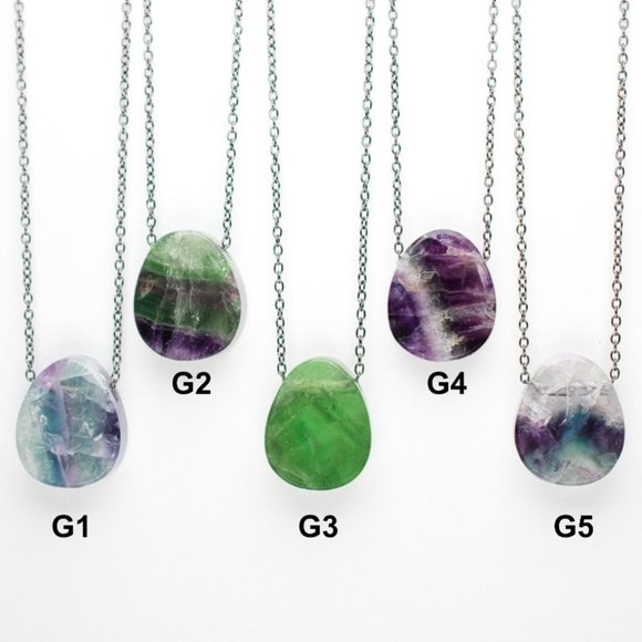 Fluorite Double Sided Pendants - Choose the Pendant you want - Picture 7 of 10